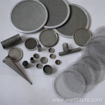 Stainless steel filter mesh metal rimmed ring disc